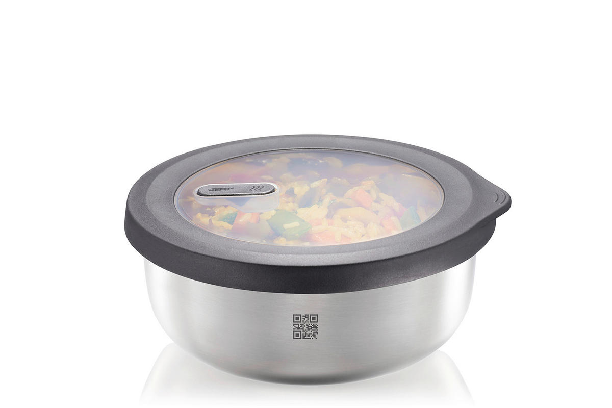 FRISCHHALTEDOSE PROVIDO 1000 L  - Edelstahlfarben/Transparent, Basics, Kunststoff/Metall (17,6/7,5cm) - Gefu