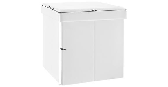 SITZBOX Lederlook, Vliesstoff Weiß  - Weiß, Design, Textil (38/38/38cm) - Carryhome