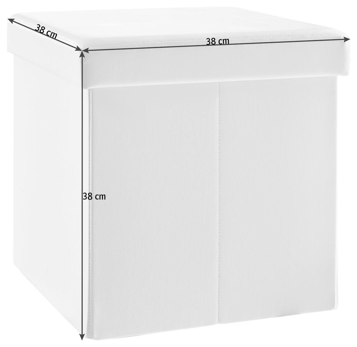 SEDACÍ BOX, textil, kompozitní dřevo, 38/38/38 cm - antracitová, Basics, kompozitní dřevo/textil (38/38/38cm) - Carryhome