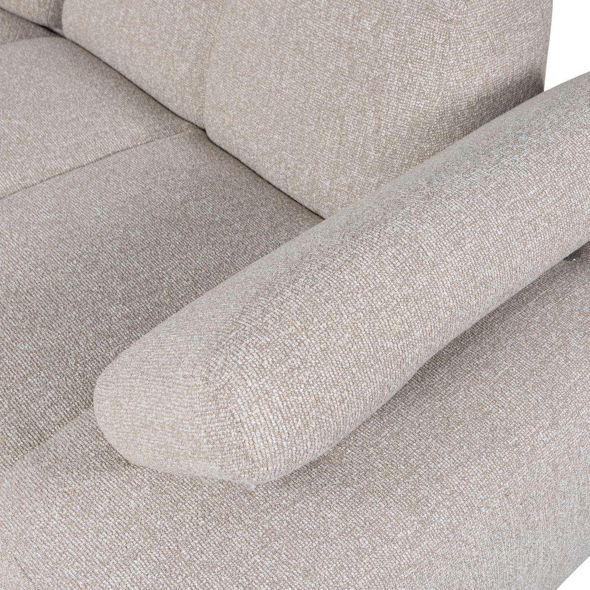 ECKSOFA Mojo Beige Bouclé Armteilverstellung  - Beige/Schwarz, MODERN, Kunststoff/Textil (230/310cm) - Livetastic
