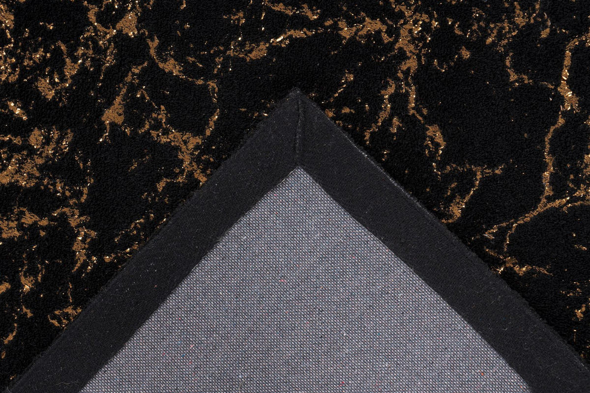 LÄUFER 80/150 cm Bijou 225 Schwarz / Gold Schwarz, Goldfarben  - Goldfarben/Schwarz, KONVENTIONELL, Textil (80/150cm)