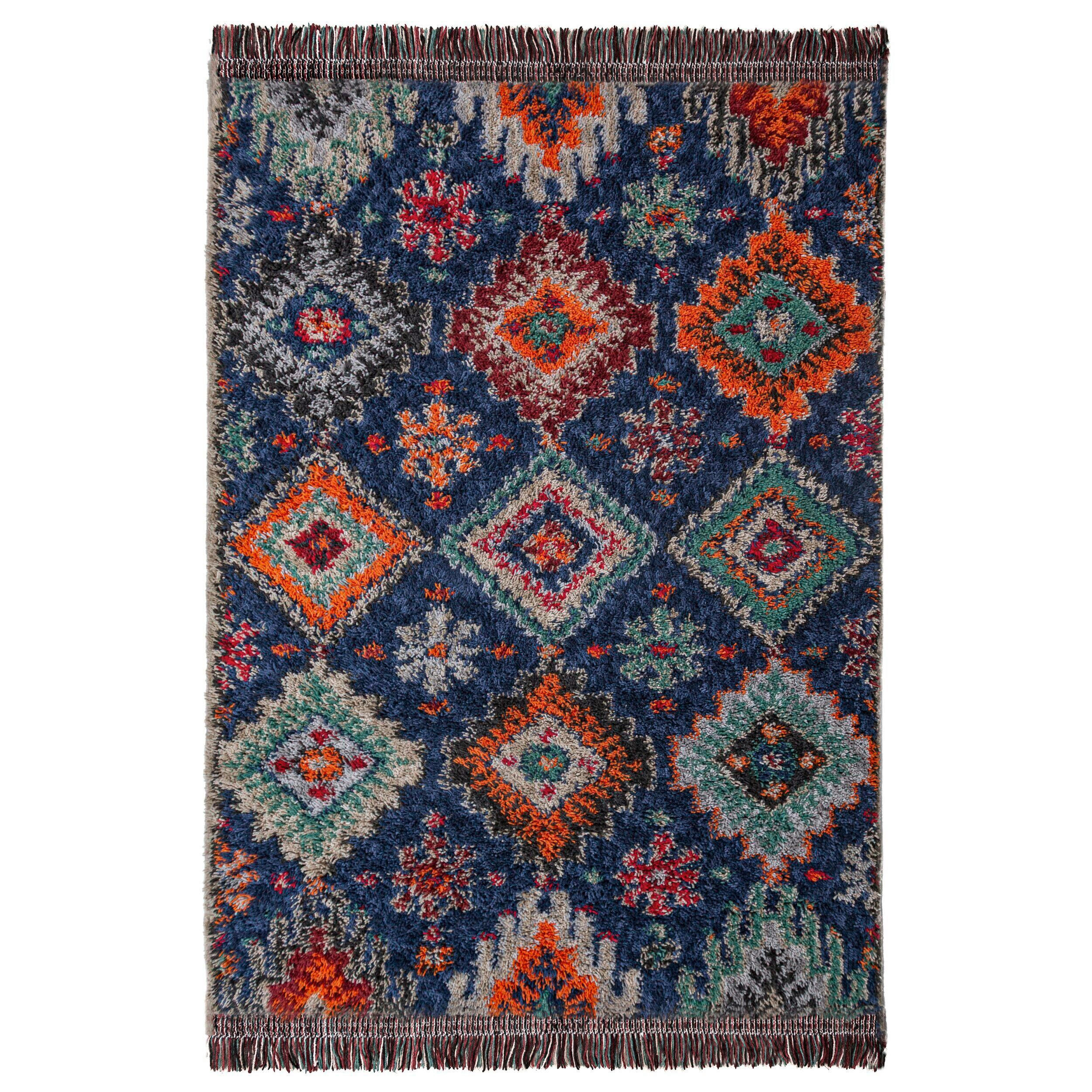 HOCHFLORTEPPICH 133/190 cm Dunkelblau rechteckig  - Dunkelblau, Basics, Kunststoff/Textil (133/190cm) - Flair Rugs