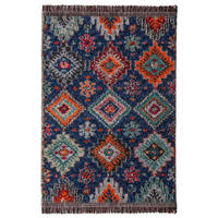 HOCHFLORTEPPICH 133/190 cm Dunkelblau rechteckig  - Dunkelblau, Basics, Kunststoff/Textil (133/190cm) - Flair Rugs