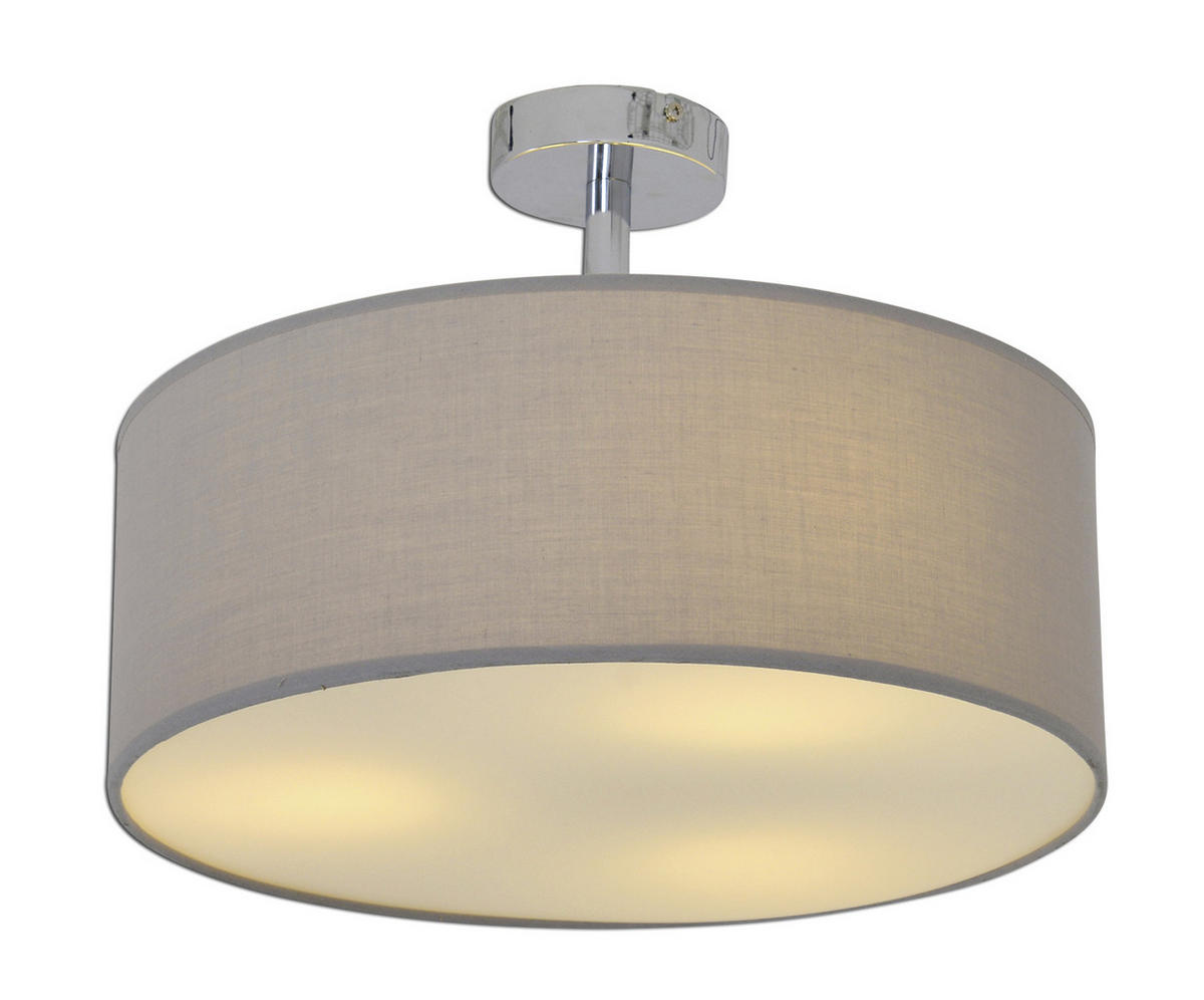DECKENLEUCHTE 40/24 cm   - Grau, Design, Textil/Metall (40/24cm) - Näve