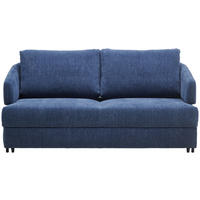 SCHLAFSOFA in Textil Blau  - Blau/Schwarz, Design, Textil/Metall (172/76-89/112-120cm) - Bali
