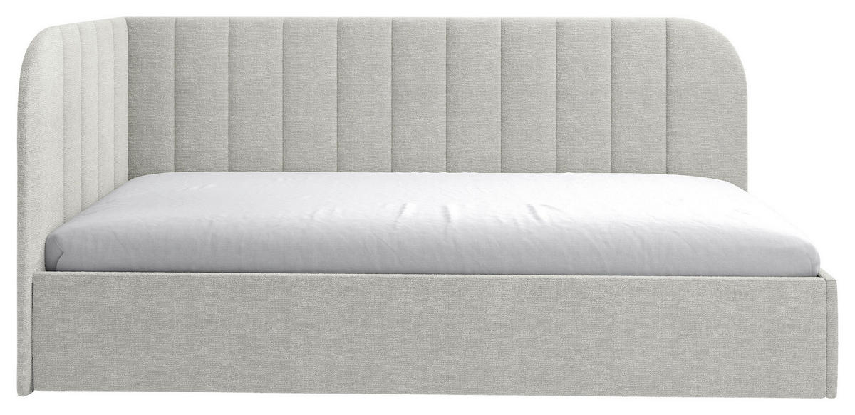 POLSTERBETT 90/200 cm,  in Beige, gepolstertes Kopfteil, Lattenrost, Bettkasten,  - Beige/Schwarz, MODERN, Holz/Holzwerkstoff (90/200cm) - MID.YOU