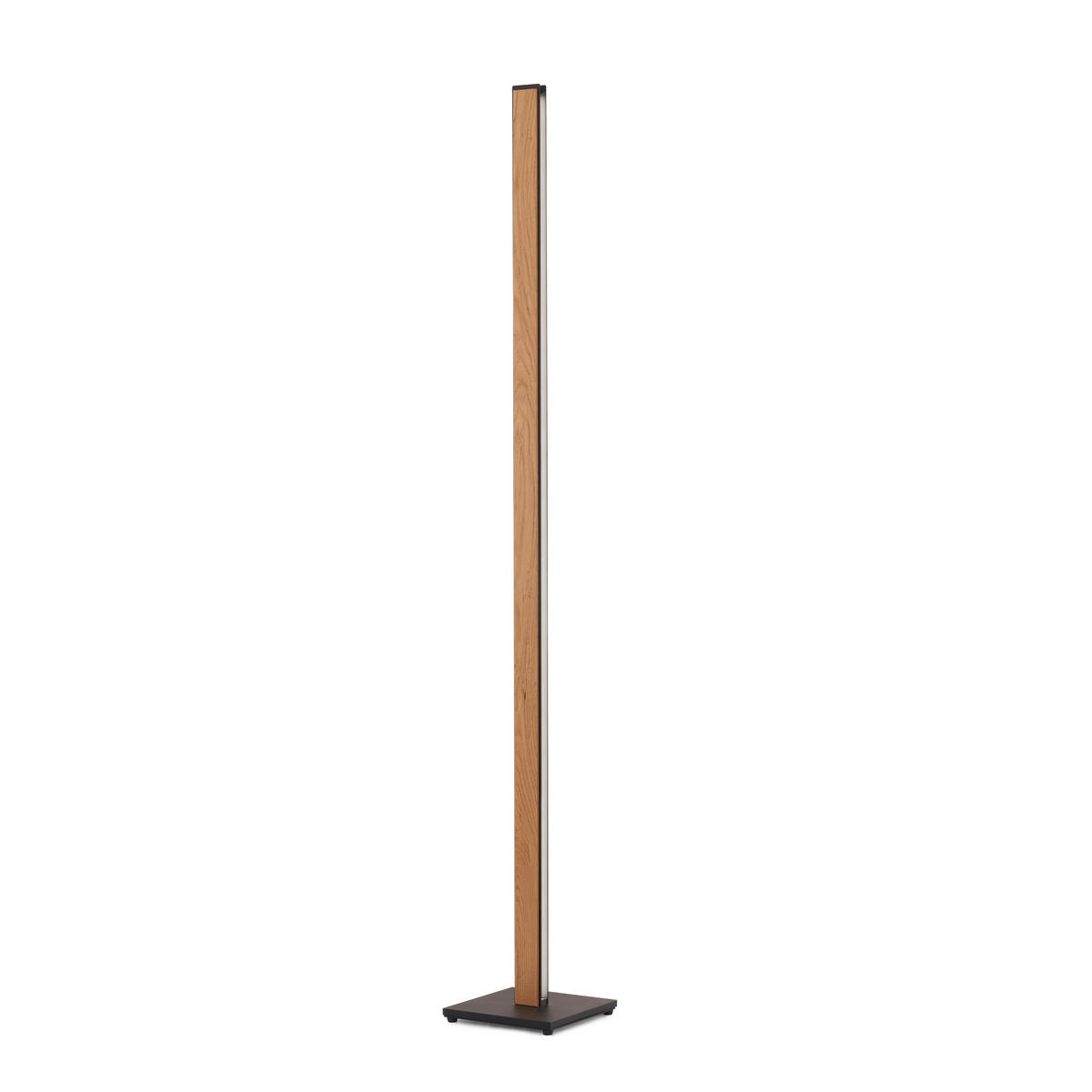 LED-STEHLEUCHTE Form 22/160/22 cm  - Eichefarben/Schwarz, Natur, Holz/Metall (22/160/22cm) - Grossmann