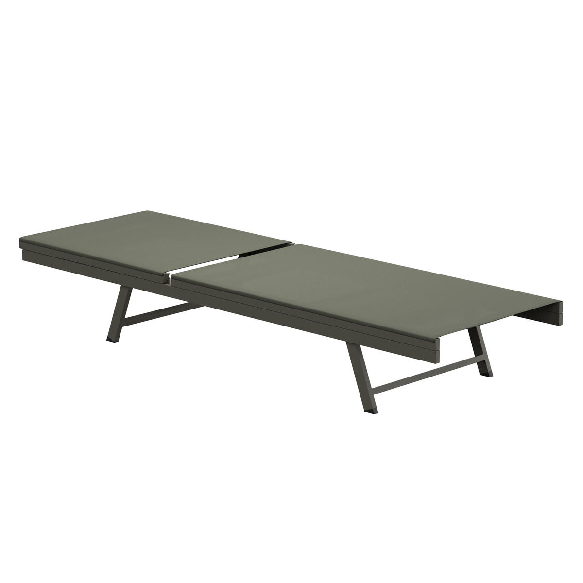 SONNENLIEGE 64/30/197 cm  - Grün, Modern, Textil/Metall (64/30/197cm) - Ambia Garden