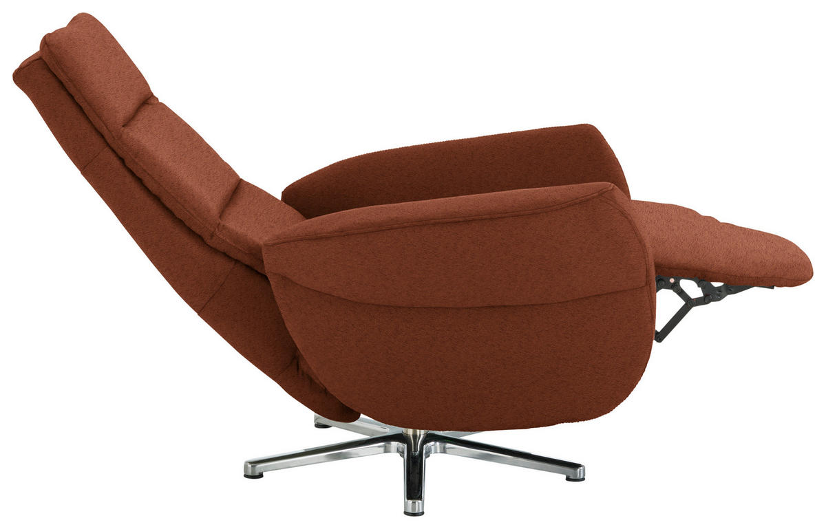 RELAXSESSEL Textil Kupferfarben  - Chromfarben/Kupferfarben, Design, Textil/Metall (78/113/83cm) - Beldomo Speed