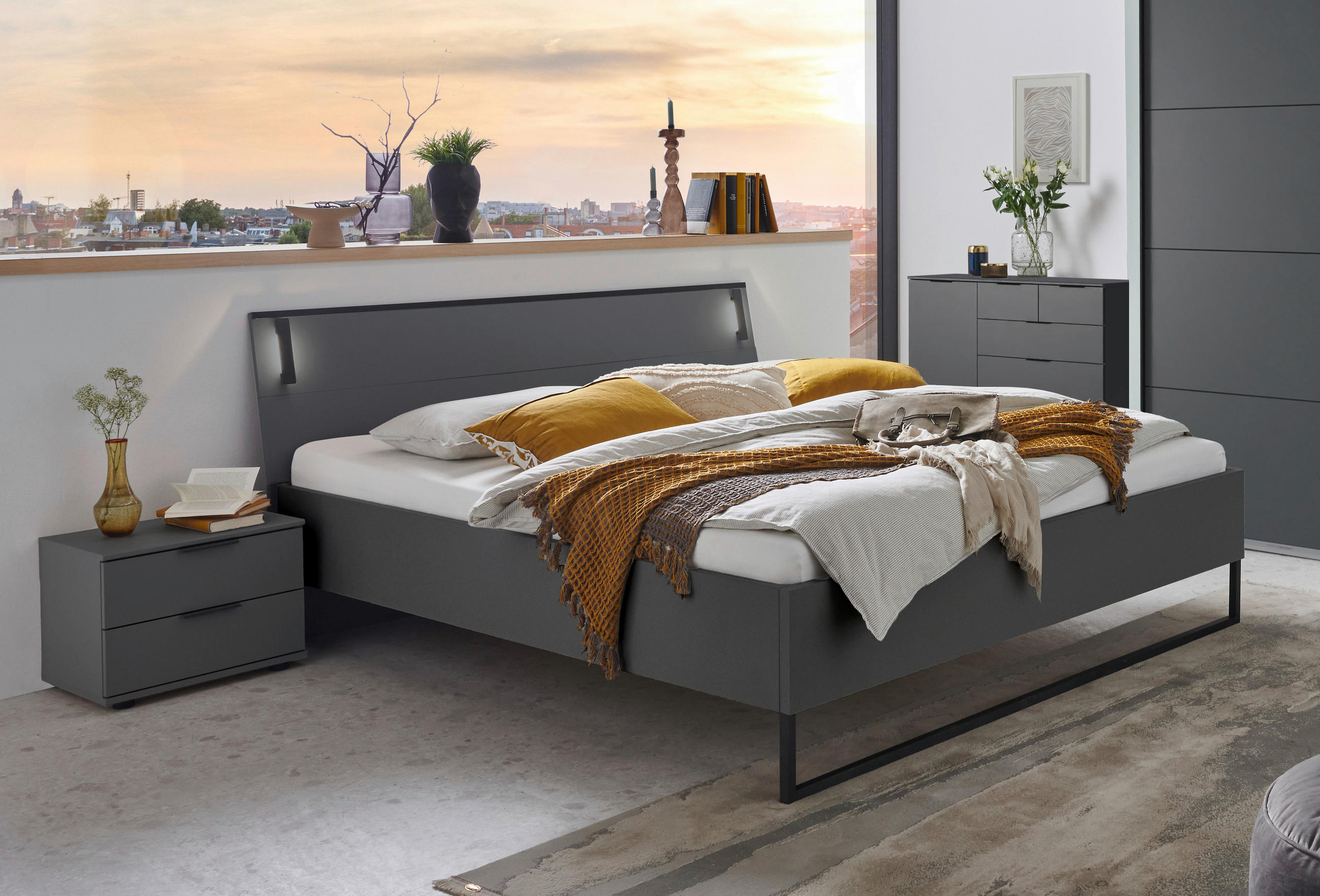 SIDEBOARD  in 130/83/41 cm  - Schwarz/Graphitfarben, Design, Holzwerkstoff/Kunststoff (130/83/41cm) - Carryhome