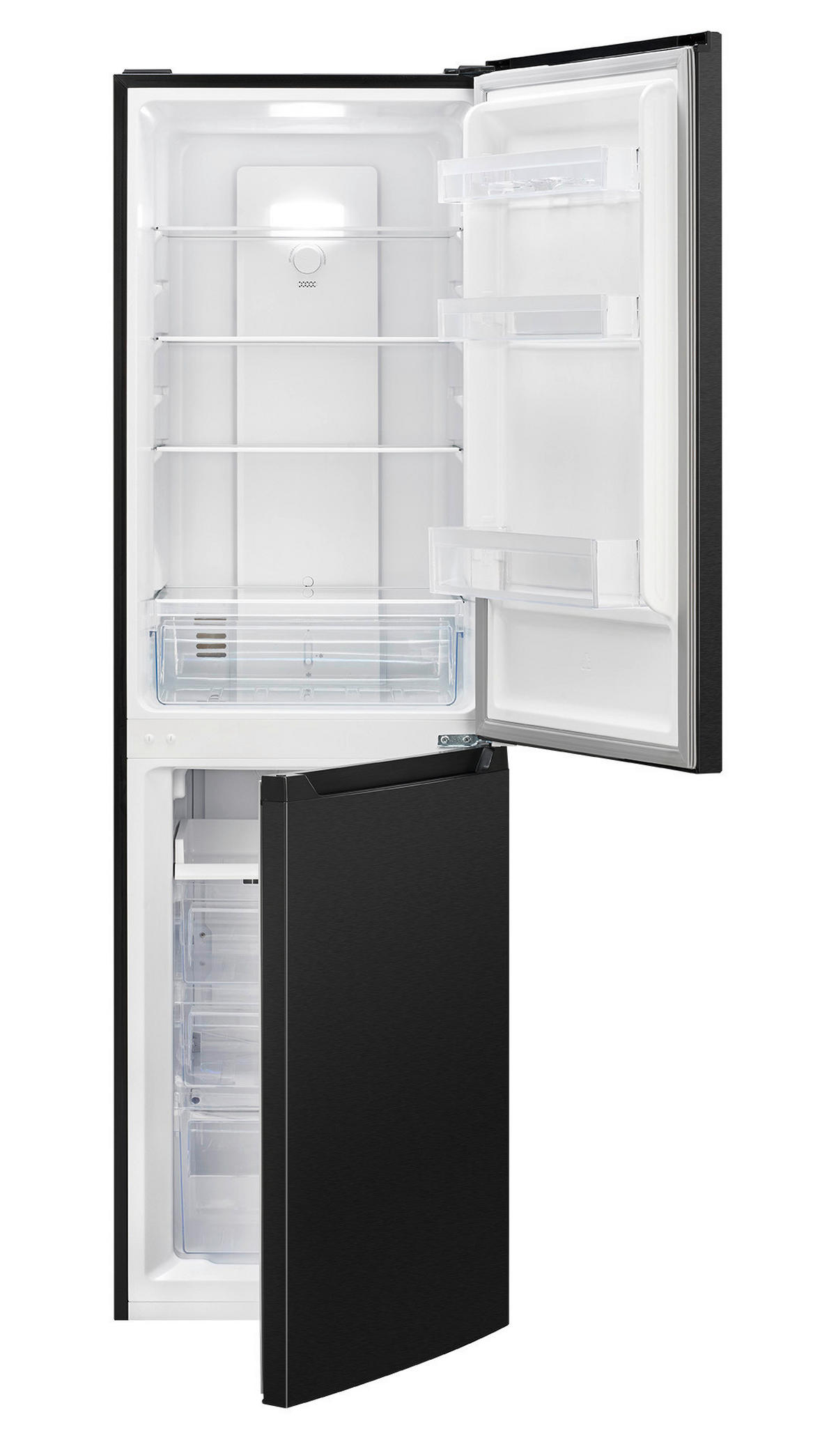 KÜHL-GEFRIER-KOMBINATION 54/181/60 cm KG7360SIX  - Schwarz, Basics, Glas/Kunststoff (54/181/60cm) - Bomann