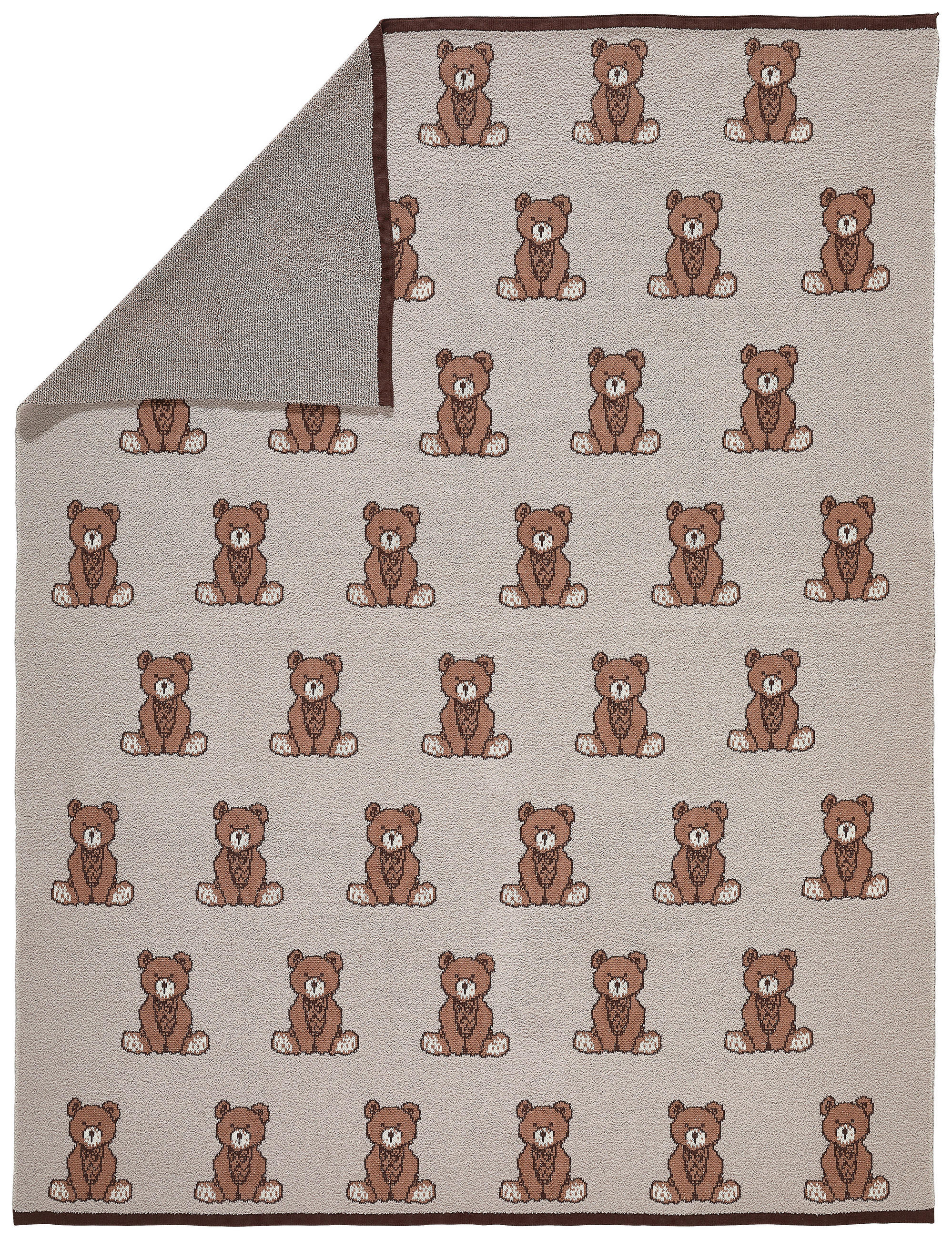 X-Mas Plaid Braun, Grau 130x170 cm
