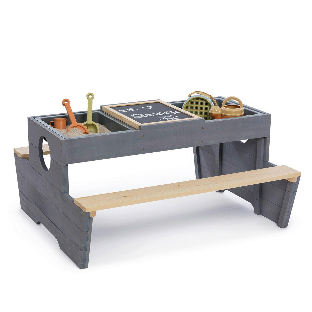 KINDERSPIELTISCH CREATOR Holz  - Naturfarben/Grau, Basics, Holz (100/90/50cm) - MUDDY BUDDY