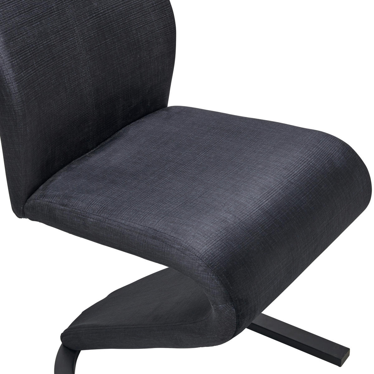 SCHWINGSTUHL  in Eisen Webstoff  - Schwarz, LIFESTYLE, Textil/Metall (44/105/65cm) - MID.YOU