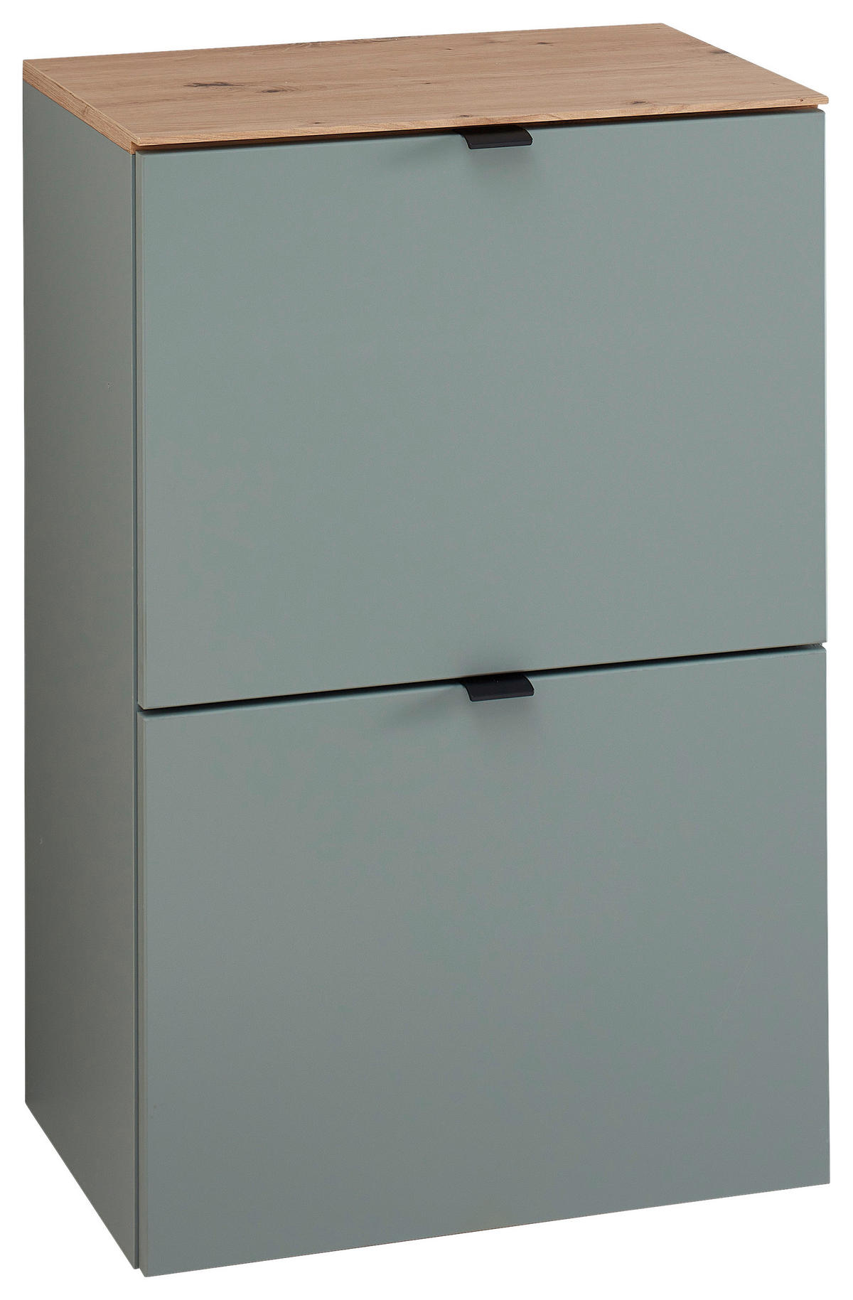 HÄNGESCHUHSCHRANK Salbeigrün, Eiche Artisan  - Salbeigrün/Schwarz, Design, Holzwerkstoff/Metall (55/84/37cm) - Voleo