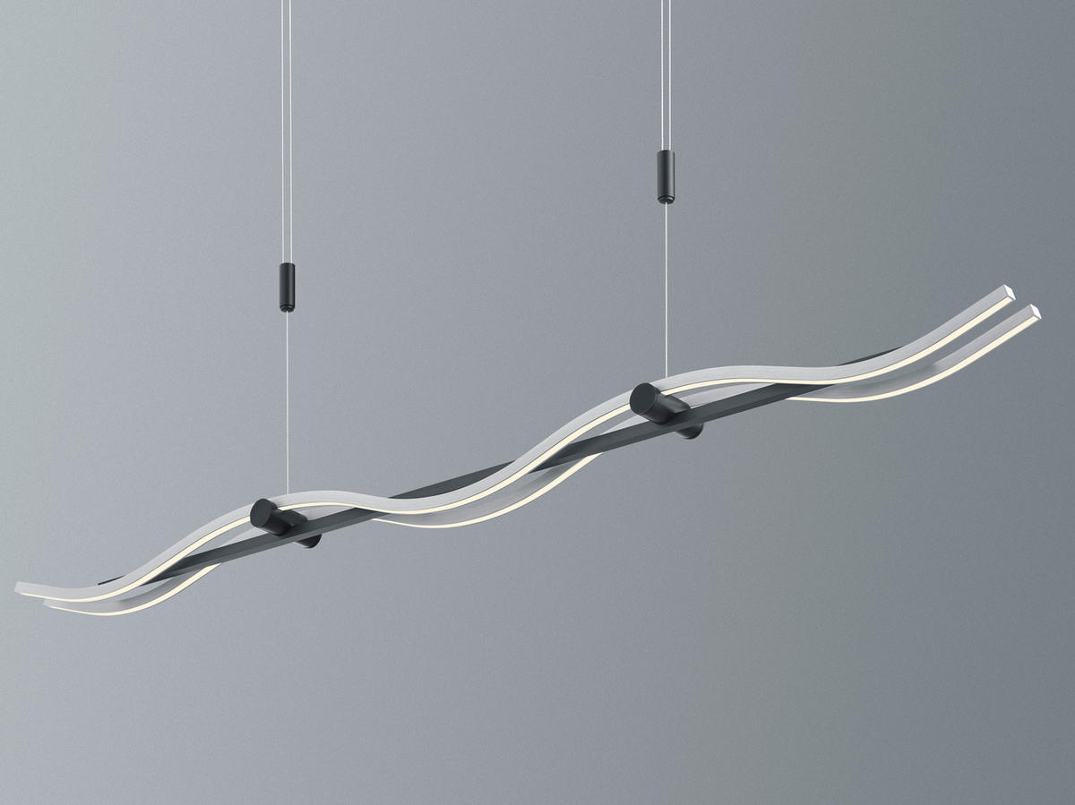 LED-HÄNGELEUCHTE 125/7/140 cm  - Schwarz, Basics, Metall (125/7/140cm) - BOPP