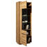 VITRINE in Eichefarben - Chromfarben/Eichefarben, Design, Glas/Holzwerkstoff (67/205/38cm) - Hom`in VITRINE in Eichefarben - Chromfarben/Eichefarben, Design, Glas/Holzwerkstoff (67/205/38cm) - Hom`in