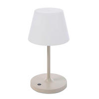 TISCHLEUCHTE VEBA 15/28/15 cm   - Beige/Weiß, LIFESTYLE, Textil/Metall (15/28/15cm)