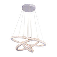 Lustră Led 70/120 cm  - străveziu/culoare crom, Konventionell, sticlă/metal (70/120cm)