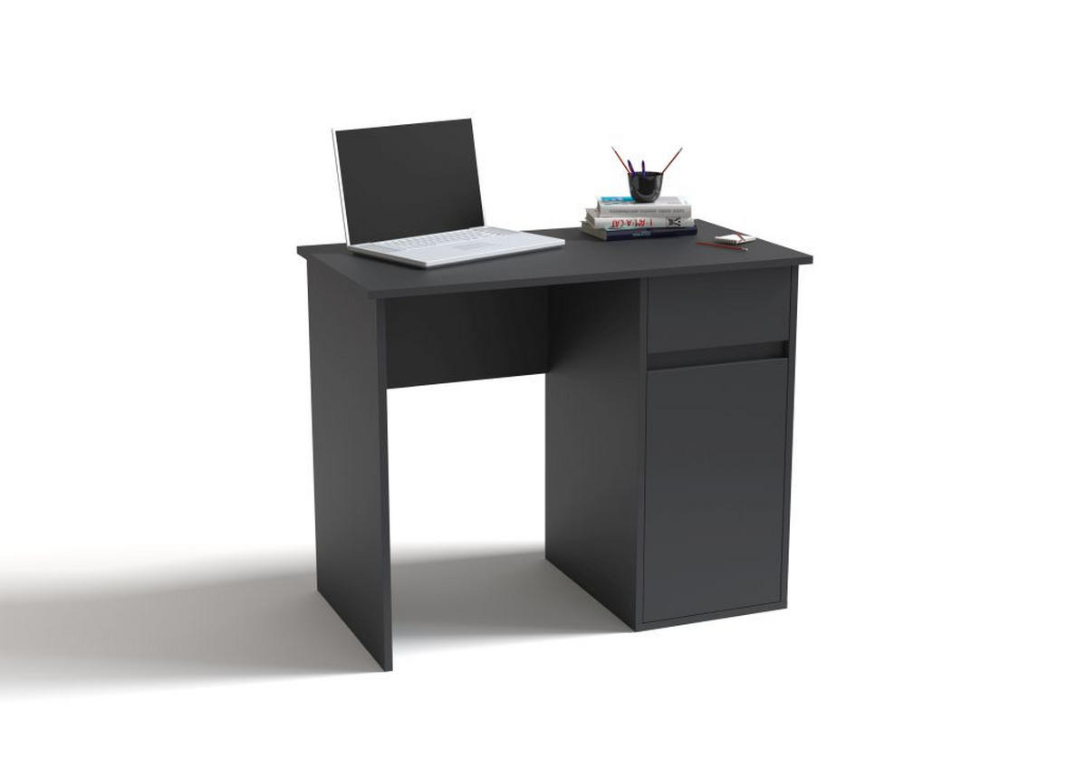 PISALNA MIZA leseni material antracit  - antracit, Moderno, leseni material (92/75/50cm) - MID.YOU