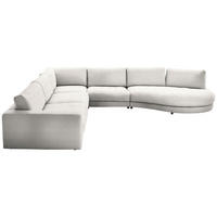 ECKSOFA in Chenille, Cord Creme  - Creme/Schwarz, Design, Kunststoff/Textil (365/425cm) - Lomoco