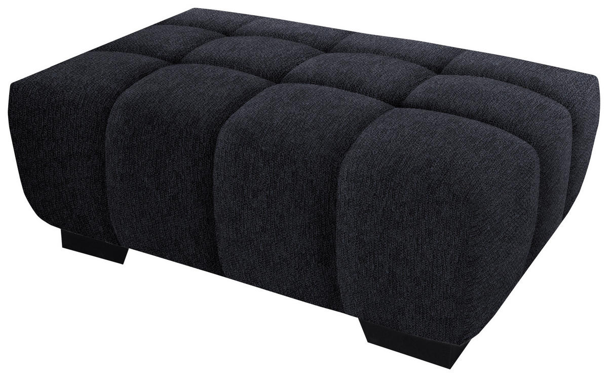 HOCKERTextil Dunkelgrau  - Dunkelgrau/Schwarz, Konventionell, Textil/Metall (106/40/72cm) - Hom`in