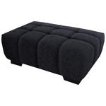 HOCKER in Textil Dunkelgrau  - Dunkelgrau/Schwarz, KONVENTIONELL, Textil/Metall (106/40/72cm) - Hom`in