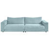 3-SITZER-SOFA in Cord Hellblau  - Schwarz/Hellblau, Design, Kunststoff/Textil (290/86/127cm) - Lomoco