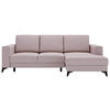 ECKSOFA in Flachgewebe Rosa  - Schwarz/Rosa, Design, Textil/Metall (244/156cm) - Livetastic