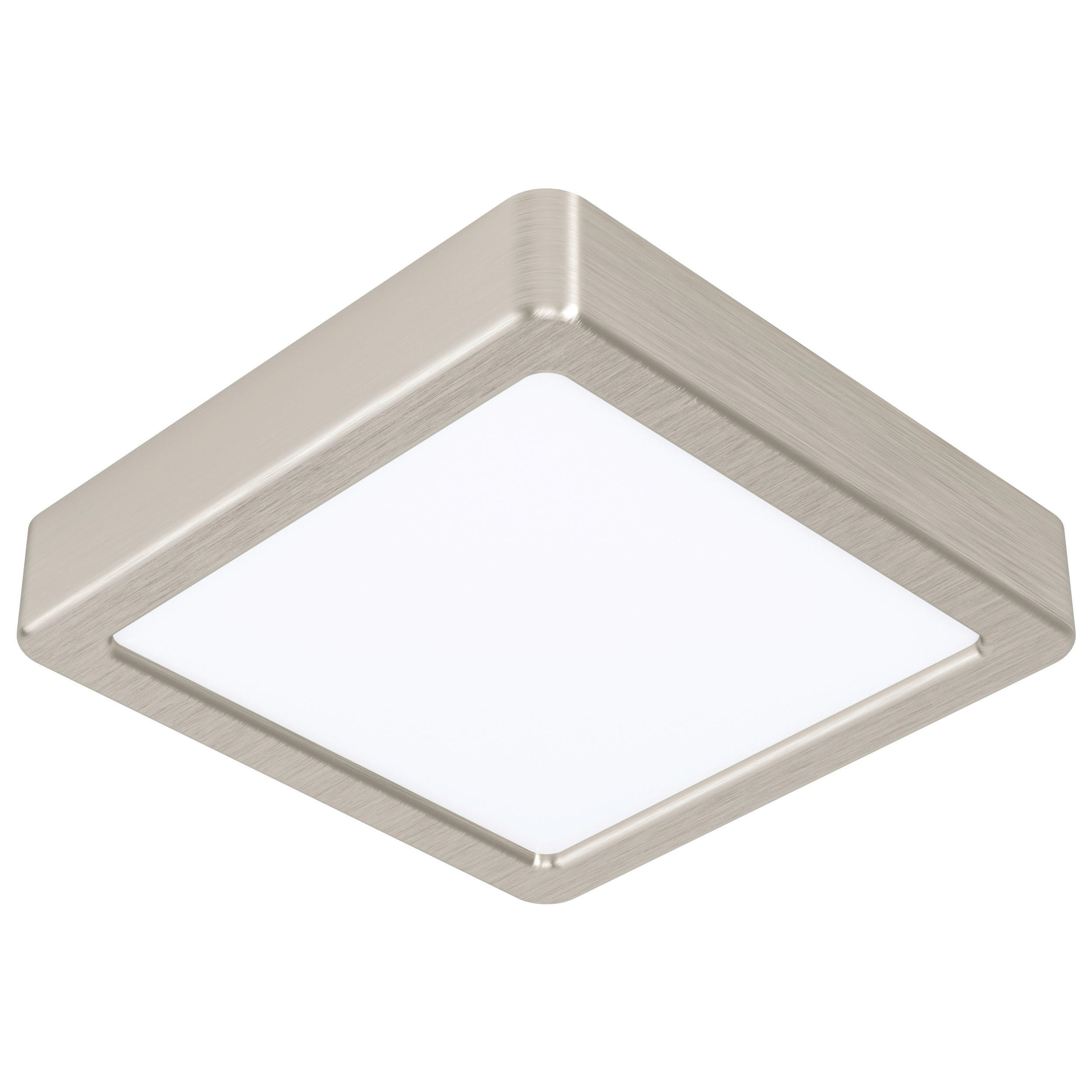 LED-DECKENLEUCHTE FUEVA 16/16/2,8 cm   - Weiß/Nickelfarben, Basics, Kunststoff/Metall (16/16/2,8cm) - Novel