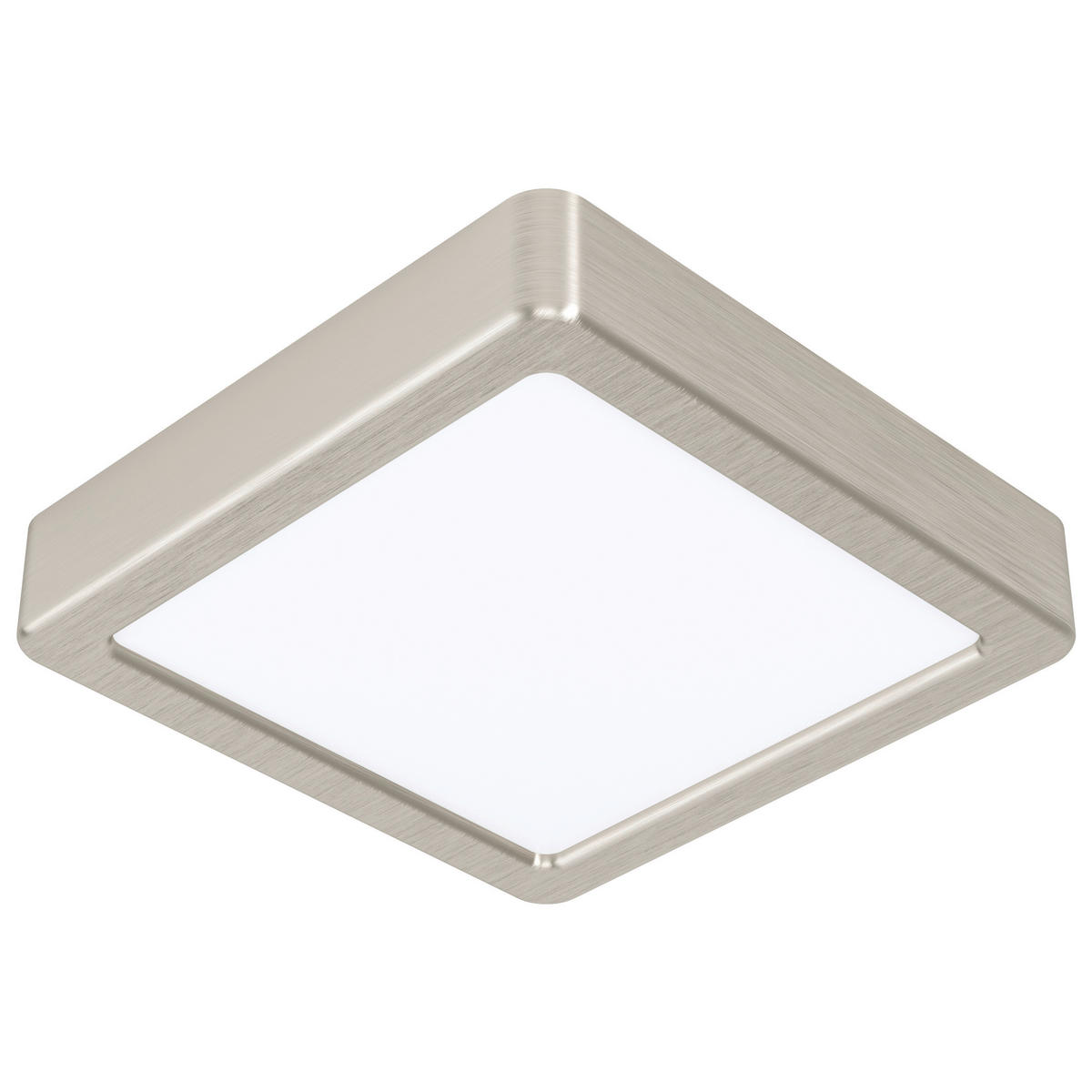 STROPNÍ LED SVÍTIDLO, 16/16/2,8 cm - bílá/barvy niklu, Basics, kov/plast (16/16/2,8cm) - Xora