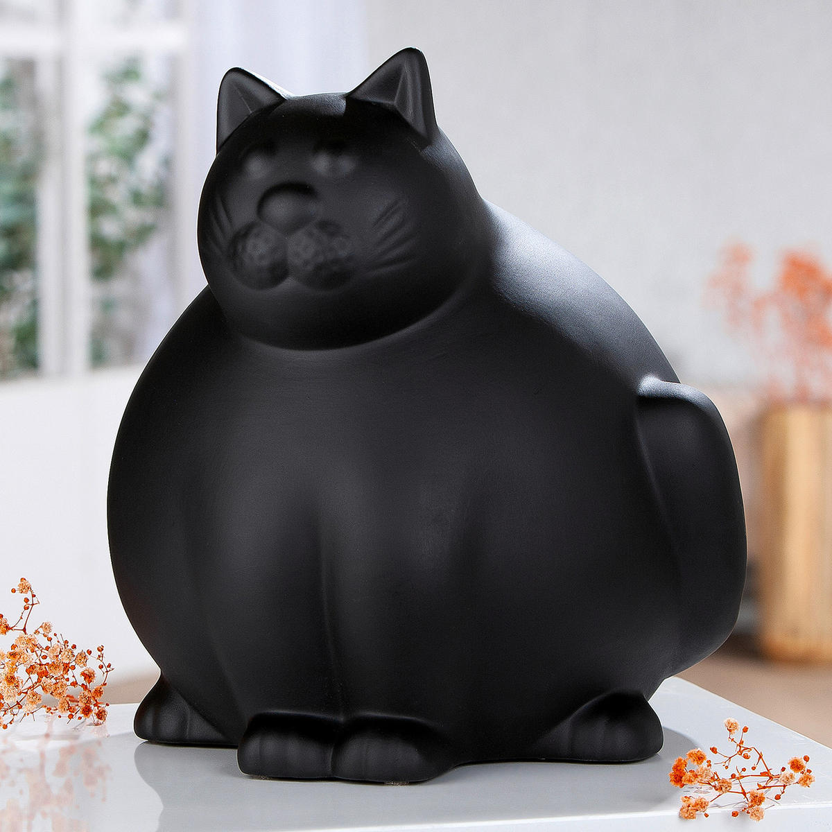 DEKOKATZE - Schwarz, Basics, Keramik (27/30/26cm)