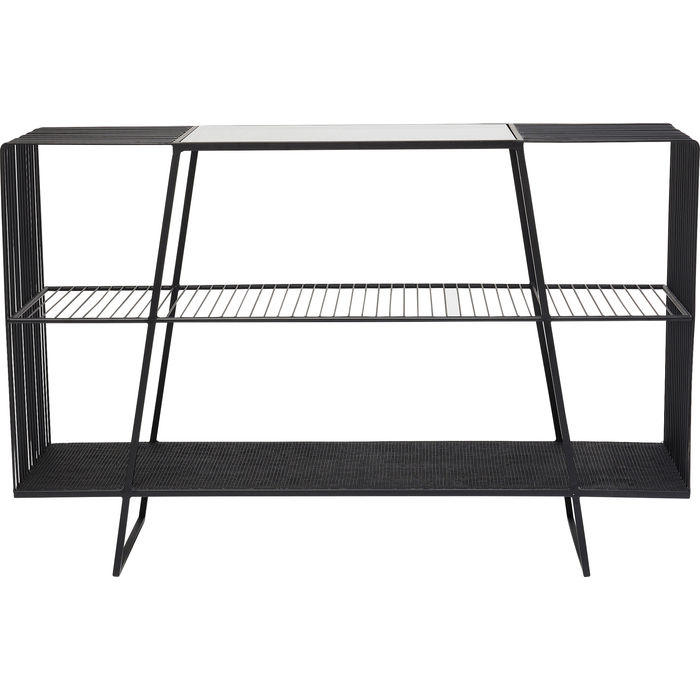 REGAL Schwarz  - Schwarz, LIFESTYLE, Glas/Metall (120/78/32cm) - Kare-Design