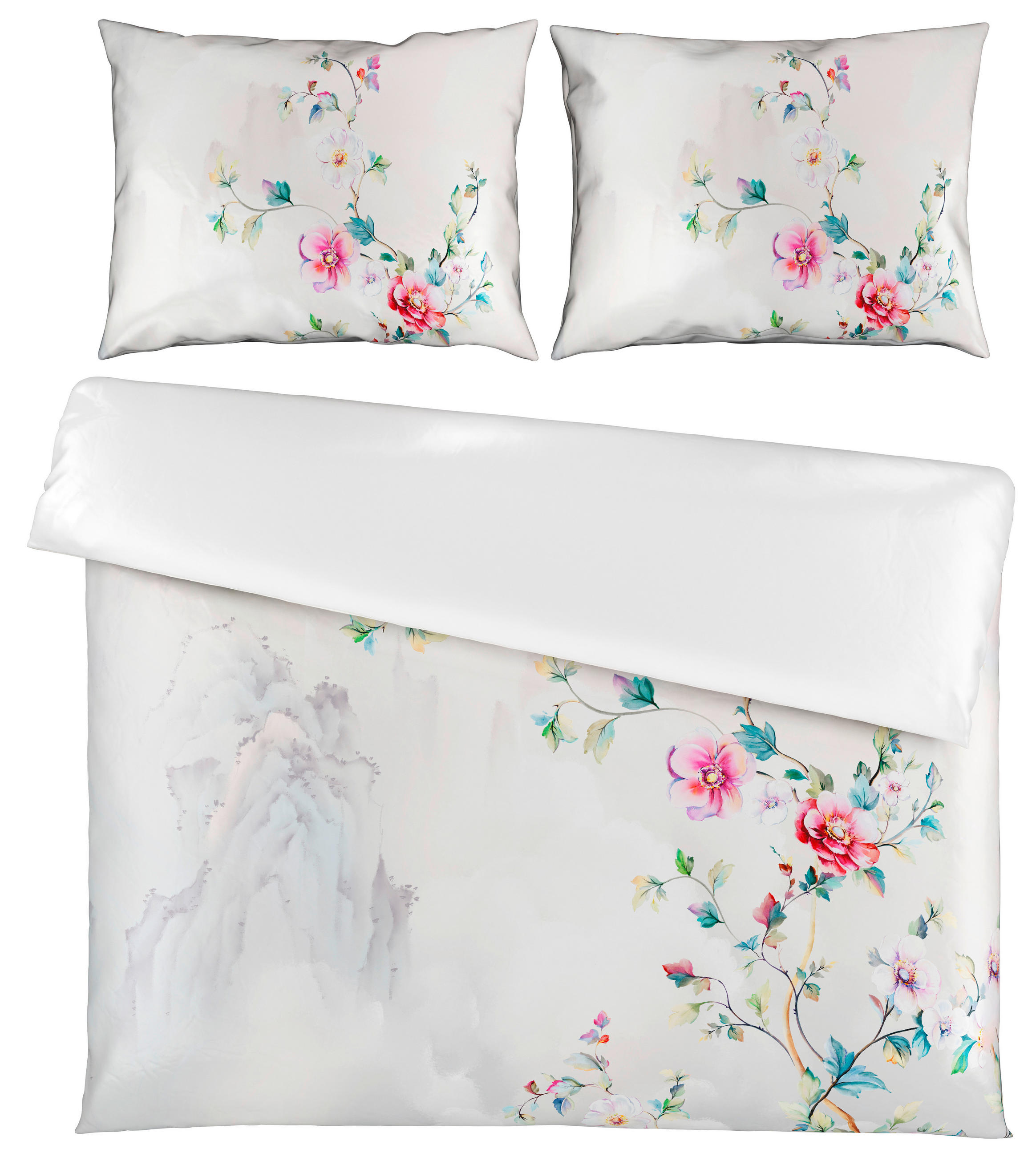LENJERIE DE PAT CU DOUĂ FEȚE 200/220 cm  - gri, Basics, textil (200/220cm) - Esposa