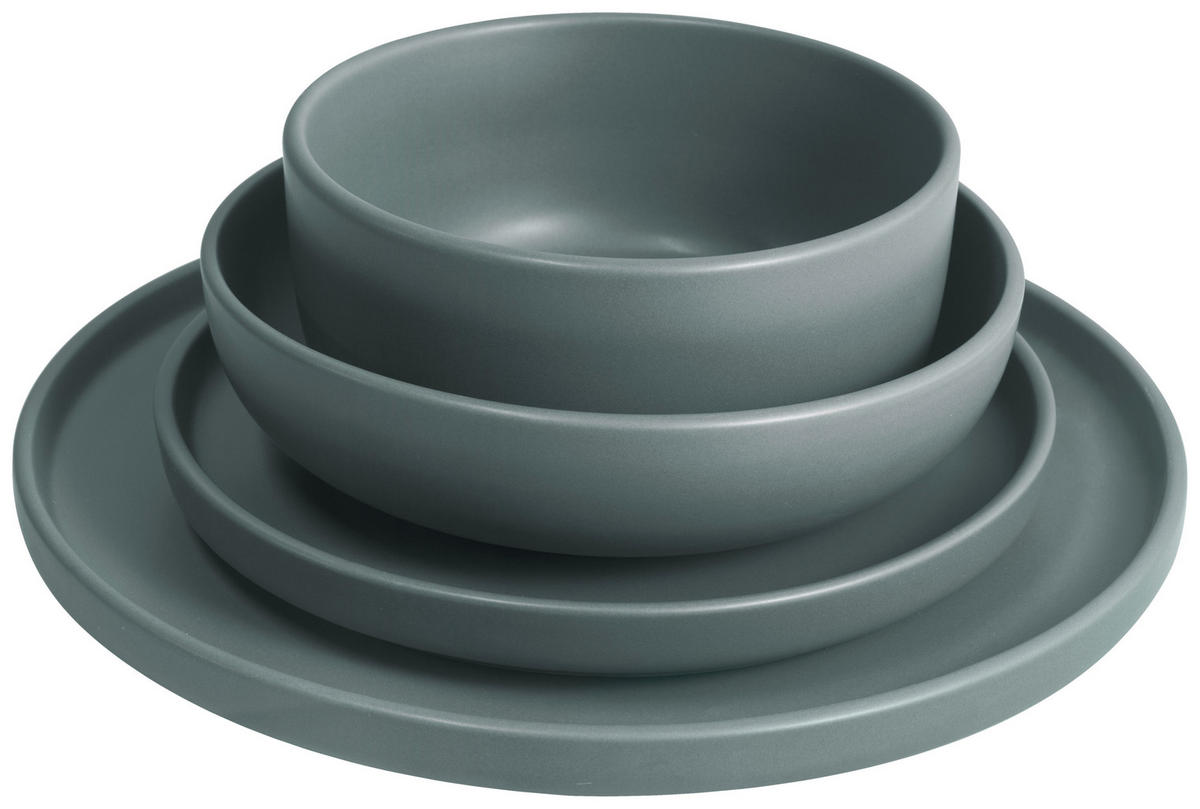 TAFELSERVICE Grau 24-teilig  - Grau, LIFESTYLE, Keramik - Novel