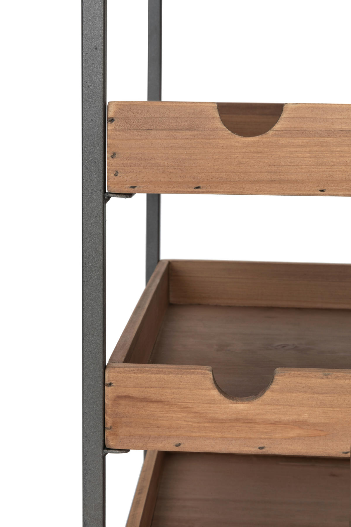 WEINREGAL  - Schwarz/Naturfarben, LIFESTYLE, Holz/Metall (51/137/39cm) - Livetastic