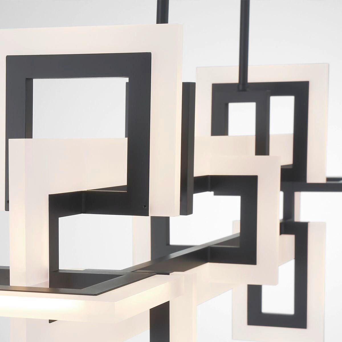 LED-HÄNGELEUCHTE Eurofase 50/122,8/23,1 cm   - Schwarz, Design, Kunststoff/Metall (50/122,8/23,1cm) - Elstead Lighting