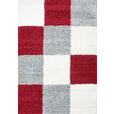 HOCHFLORTEPPICH 120/170 cm Life 1501 Rot, Weiß, Hellgrau  - Rot/Hellgrau, KONVENTIONELL, Textil (120/170cm) - Novel