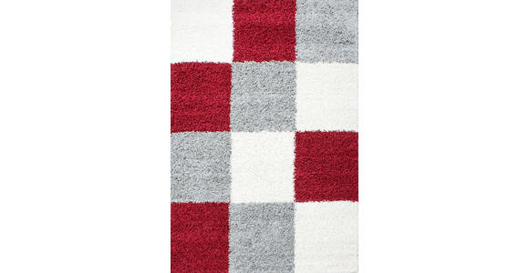 HOCHFLORTEPPICH 120/170 cm Life 1501 Rot, Weiß, Hellgrau  - Rot/Hellgrau, KONVENTIONELL, Textil (120/170cm) - Novel
