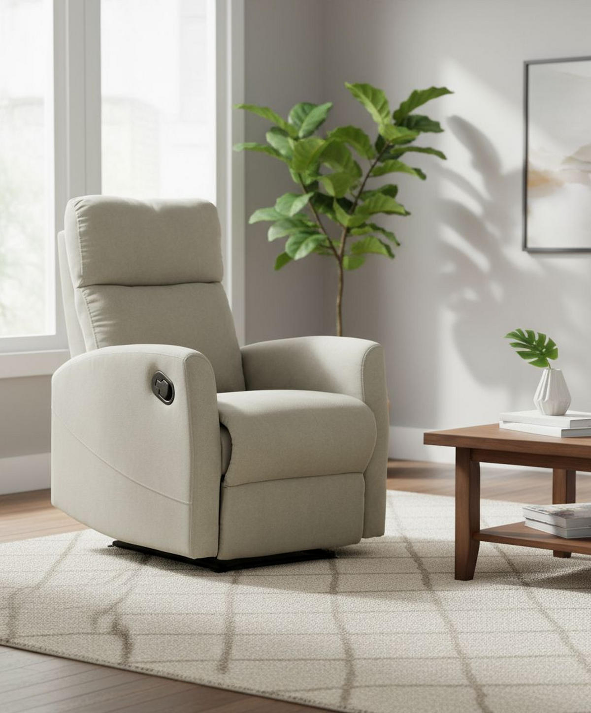 TV FOTELJA tekstil  siva   - siva/crna, Konvencionalno, tekstil/metal (66/98/66cm) - MID.YOU