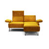 2-SITZER-SOFA in Samt Gelb  - Gelb/Schwarz, Design, Textil/Metall (164-194/85/86-94cm) - SENSOO