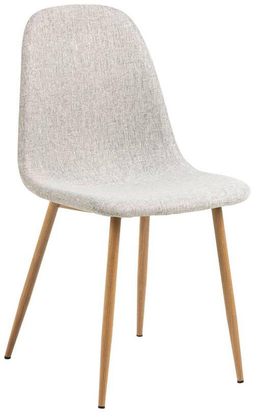 STUHL  in Webstoff Textil  - Eichefarben/Hellgrau, Trend, Textil/Metall (44/86/54cm)