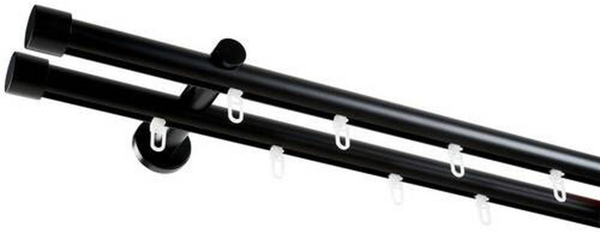 SET GALERII PERDELE 160 cm  - negru, Basics, metal (160cm) - Homeware