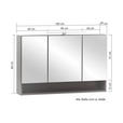 SPIEGELSCHRANK 100/64/20 cm  - Chromfarben/Eiche Wotan, Natur, Glas/Holzwerkstoff (100/64/20cm) - Xora