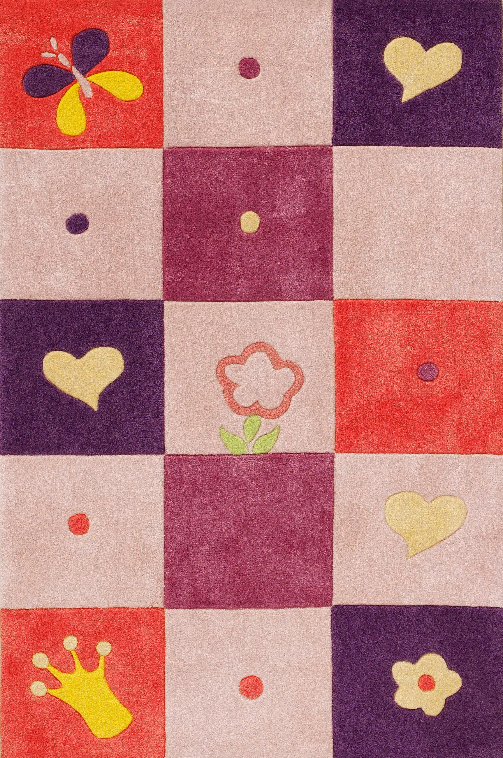 Ben'n'jen Kinderteppich BC Kids Lila, Mehrfarbig, Rosa, Pink 80x150 cm