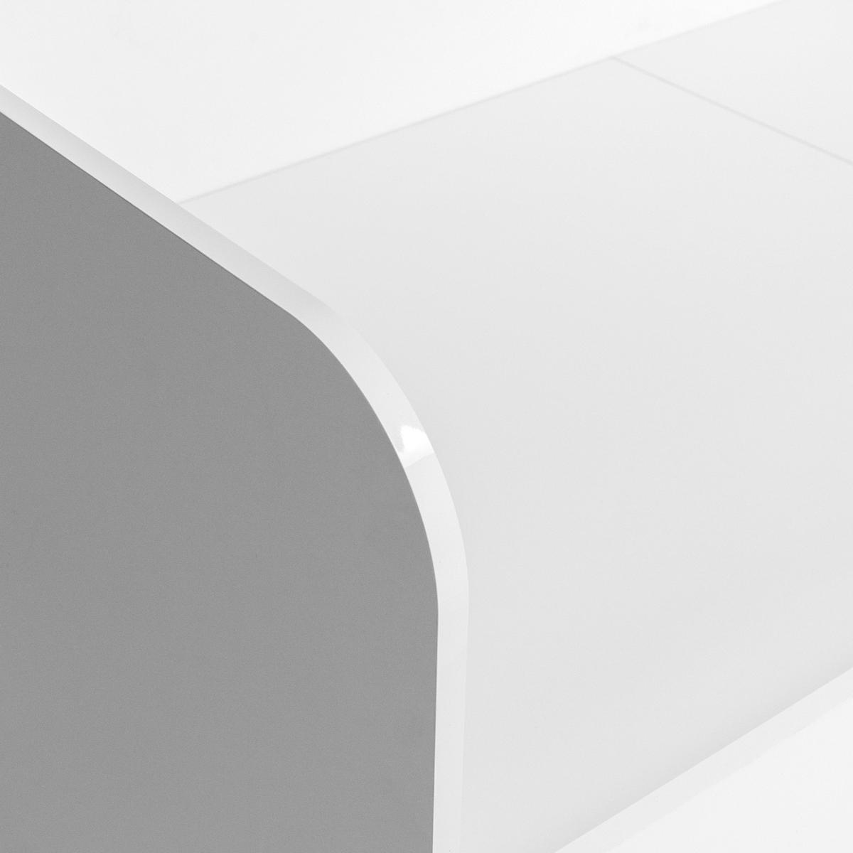 STAURAUMBETT 90/200 cm  in Weiß Hochglanz  - Weiß Hochglanz/Weiß, MODERN, Holzwerkstoff (90/200cm) - MID.YOU