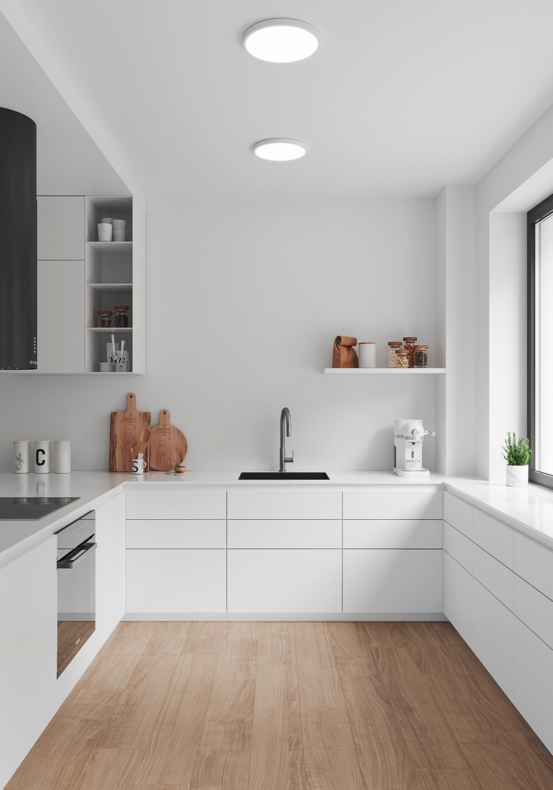 DECKENLEUCHTE  29,4/3,8 cm    - Weiß, KONVENTIONELL, Kunststoff (29,4/3,8cm) - Nordlux