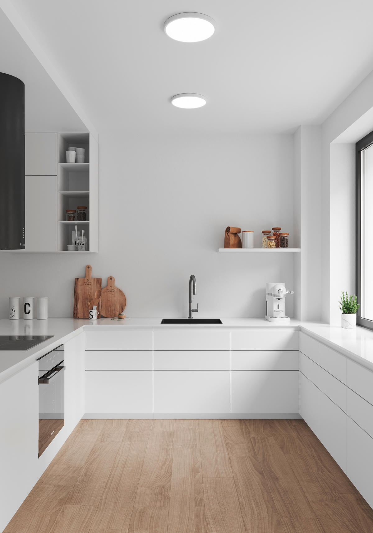 LED-DECKENLEUCHTE Oja 29,4/3,8 cm   - Weiß, KONVENTIONELL, Kunststoff (29,4/3,8cm) - Nordlux