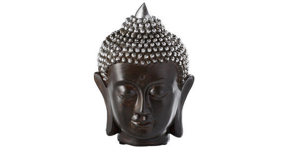 BUDDHAKOPF 11,5/16/11 cm  - Multicolor, Basics, Kunststoff (11,5/16/11cm) - Ambia Home