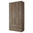 DREHTÜRENSCHRANK in Eichefarben - Eichefarben/Silberfarben, Design, Holzwerkstoff/Kunststoff (91/197/54cm) - Carryhome DREHTÜRENSCHRANK in Eichefarben - Eichefarben/Silberfarben, Design, Holzwerkstoff/Kunststoff (91/197/54cm) - Carryhome